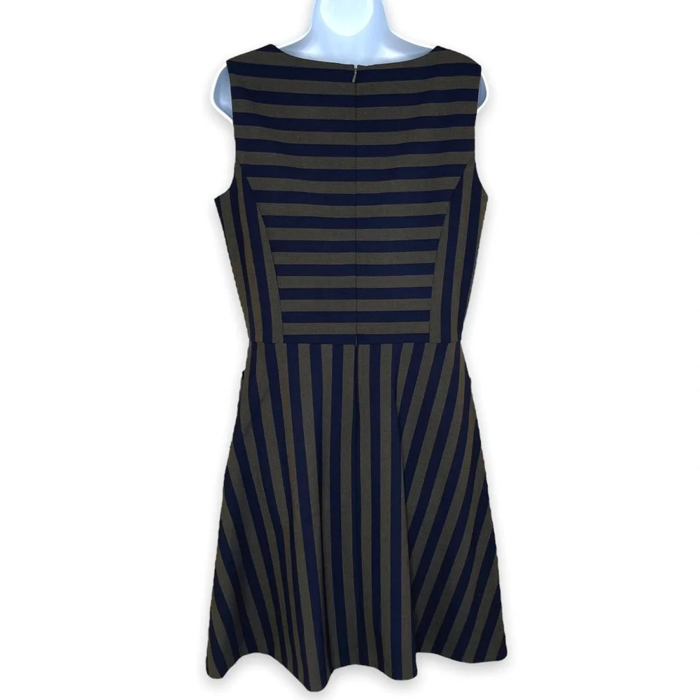 Brooks Brothers Red Fleece Striped A-line Dress Size 12 - Picture 2 of 6